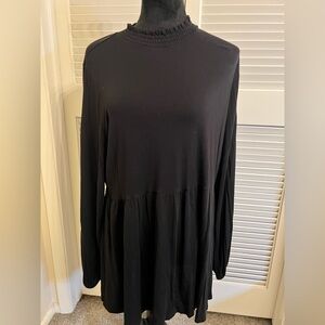 Lane Bryant Black Textured Top